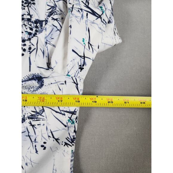 Womens Open Front Blazer Jacket Size 10 Embroidered Floral Artsy Office Church - Picture 5 of 9